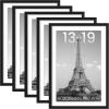 imageupsimples 16x24 Picture Frame Set of 5 Display Pictures 14x20 with Mat or 16 x 24 Without Wall Gallery Poster Frames GoldBlack