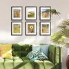 imageupsimples 16x24 Picture Frame Set of 5 Display Pictures 14x20 with Mat or 16 x 24 Without Wall Gallery Poster Frames GoldBlack