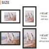imageupsimples 16x24 Picture Frame Set of 5 Display Pictures 14x20 with Mat or 16 x 24 Without Wall Gallery Poster Frames GoldBlack