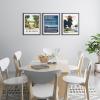 imageupsimples 16x24 Picture Frame Set of 5 Display Pictures 14x20 with Mat or 16 x 24 Without Wall Gallery Poster Frames GoldBlack