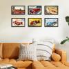imageupsimples 16x24 Picture Frame Set of 5 Display Pictures 14x20 with Mat or 16 x 24 Without Wall Gallery Poster Frames GoldBlack