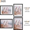 imageupsimples 16x24 Picture Frame Set of 5 Display Pictures 14x20 with Mat or 16 x 24 Without Wall Gallery Poster Frames GoldBlack