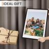 imageupsimples 16x24 Picture Frame Set of 5 Display Pictures 14x20 with Mat or 16 x 24 Without Wall Gallery Poster Frames GoldBlack