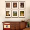 imageupsimples 16x24 Picture Frame Set of 5 Display Pictures 14x20 with Mat or 16 x 24 Without Wall Gallery Poster Frames GoldBrown