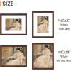 imageupsimples 16x24 Picture Frame Set of 5 Display Pictures 14x20 with Mat or 16 x 24 Without Wall Gallery Poster Frames GoldBrown