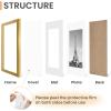 imageupsimples 16x24 Picture Frame Set of 5 Display Pictures 14x20 with Mat or 16 x 24 Without Wall Gallery Poster Frames GoldGold