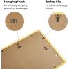 imageupsimples 16x24 Picture Frame Set of 5 Display Pictures 14x20 with Mat or 16 x 24 Without Wall Gallery Poster Frames GoldGold