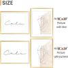 imageupsimples 16x24 Picture Frame Set of 5 Display Pictures 14x20 with Mat or 16 x 24 Without Wall Gallery Poster Frames GoldGold