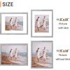 imageupsimples 16x24 Picture Frame Set of 5 Display Pictures 14x20 with Mat or 16 x 24 Without Wall Gallery Poster Frames GoldGray