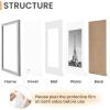 imageupsimples 16x24 Picture Frame Set of 5 Display Pictures 14x20 with Mat or 16 x 24 Without Wall Gallery Poster Frames GoldGray