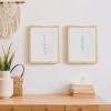 imageupsimples 16x24 Picture Frame Set of 5 Display Pictures 14x20 with Mat or 16 x 24 Without Wall Gallery Poster Frames GoldNatural