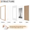 imageupsimples 16x24 Picture Frame Set of 5 Display Pictures 14x20 with Mat or 16 x 24 Without Wall Gallery Poster Frames GoldNatural