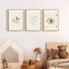 imageupsimples 16x24 Picture Frame Set of 5 Display Pictures 14x20 with Mat or 16 x 24 Without Wall Gallery Poster Frames GoldNatural