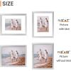 imageupsimples 16x24 Picture Frame Set of 5 Display Pictures 14x20 with Mat or 16 x 24 Without Wall Gallery Poster Frames GoldSilver