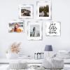 imageupsimples 16x24 Picture Frame Set of 5 Display Pictures 14x20 with Mat or 16 x 24 Without Wall Gallery Poster Frames GoldSilver