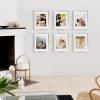 imageupsimples 16x24 Picture Frame Set of 5 Display Pictures 14x20 with Mat or 16 x 24 Without Wall Gallery Poster Frames GoldSilver
