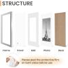 imageupsimples 16x24 Picture Frame Set of 5 Display Pictures 14x20 with Mat or 16 x 24 Without Wall Gallery Poster Frames GoldSilver