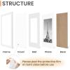 imageupsimples 16x24 Picture Frame Set of 5 Display Pictures 14x20 with Mat or 16 x 24 Without Wall Gallery Poster Frames GoldWhite