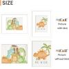 imageupsimples 16x24 Picture Frame Set of 5 Display Pictures 14x20 with Mat or 16 x 24 Without Wall Gallery Poster Frames GoldWhite