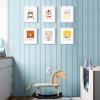 imageupsimples 16x24 Picture Frame Set of 5 Display Pictures 14x20 with Mat or 16 x 24 Without Wall Gallery Poster Frames GoldWhite