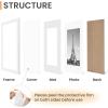 imageupsimples 16x24 Picture Frame Set of 5 Display Pictures 14x20 with Mat or 16 x 24 Without Wall Gallery Poster Frames GoldWhite