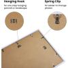 imageupsimples 16x24 Picture Frame Set of 5 Display Pictures 14x20 with Mat or 16 x 24 Without Wall Gallery Poster Frames GoldWhite