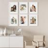 imageupsimples 16x24 Picture Frame Set of 5 Display Pictures 14x20 with Mat or 16 x 24 Without Wall Gallery Poster Frames GoldWhite