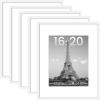 imageupsimples 16x24 Picture Frame Set of 5 Display Pictures 14x20 with Mat or 16 x 24 Without Wall Gallery Poster Frames GoldWhite