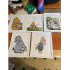 imageupsimples 16x24 Picture Frame Set of 5 Display Pictures 14x20 with Mat or 16 x 24 Without Wall Gallery Poster Frames GoldWhite