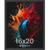 imageupsimples 8x10 Picture Frame Wall Gallery Photo Frames with Engineered Wood Gold 1 PackBlack