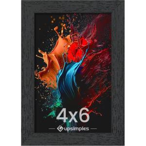 imageupsimples 8x10 Picture Frame Wall Gallery Photo Frames with Engineered Wood Gold 1 PackBlack