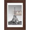 imageupsimples 4x6 Picture Frame Display Pictures 35x5 with Mat or 4 x 6 Without Wall Hanging Photo Frames Brown 1 PackBrown