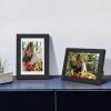 imageupsimples 4x6 Picture Frame Display Pictures 35x5 with Mat or 4 x 6 Without Wall Hanging Photo Frames Brown 1 PackBlack