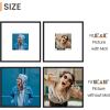 imageupsimples 4x6 Picture Frame Display Pictures 35x5 with Mat or 4 x 6 Without Wall Hanging Photo Frames Brown 1 PackBlack
