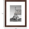 imageupsimples 4x6 Picture Frame Display Pictures 35x5 with Mat or 4 x 6 Without Wall Hanging Photo Frames Brown 1 PackBrown