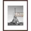 imageupsimples 4x6 Picture Frame Display Pictures 35x5 with Mat or 4 x 6 Without Wall Hanging Photo Frames Brown 1 PackBrown