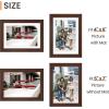 imageupsimples 4x6 Picture Frame Display Pictures 35x5 with Mat or 4 x 6 Without Wall Hanging Photo Frames Brown 1 PackBrown