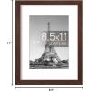 imageupsimples 4x6 Picture Frame Display Pictures 35x5 with Mat or 4 x 6 Without Wall Hanging Photo Frames Brown 1 PackBrown
