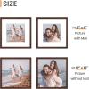 imageupsimples 4x6 Picture Frame Display Pictures 35x5 with Mat or 4 x 6 Without Wall Hanging Photo Frames Brown 1 PackBrown