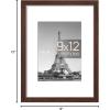 imageupsimples 4x6 Picture Frame Display Pictures 35x5 with Mat or 4 x 6 Without Wall Hanging Photo Frames Brown 1 PackBrown