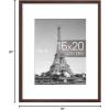 imageupsimples 4x6 Picture Frame Display Pictures 35x5 with Mat or 4 x 6 Without Wall Hanging Photo Frames Brown 1 PackBrown