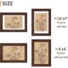 imageupsimples 4x6 Picture Frame Display Pictures 35x5 with Mat or 4 x 6 Without Wall Hanging Photo Frames Brown 1 PackBrown