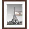 imageupsimples 4x6 Picture Frame Display Pictures 35x5 with Mat or 4 x 6 Without Wall Hanging Photo Frames Brown 1 PackBrown