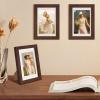 imageupsimples 4x6 Picture Frame Display Pictures 35x5 with Mat or 4 x 6 Without Wall Hanging Photo Frames Brown 1 PackBrown