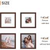 imageupsimples 4x6 Picture Frame Display Pictures 35x5 with Mat or 4 x 6 Without Wall Hanging Photo Frames Brown 1 PackBrown