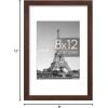 imageupsimples 4x6 Picture Frame Display Pictures 35x5 with Mat or 4 x 6 Without Wall Hanging Photo Frames Brown 1 PackBrown