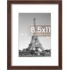 imageupsimples 4x6 Picture Frame Display Pictures 35x5 with Mat or 4 x 6 Without Wall Hanging Photo Frames Brown 1 PackBrown