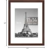 imageupsimples 4x6 Picture Frame Display Pictures 35x5 with Mat or 4 x 6 Without Wall Hanging Photo Frames Brown 1 PackBrown