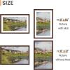 imageupsimples 4x6 Picture Frame Display Pictures 35x5 with Mat or 4 x 6 Without Wall Hanging Photo Frames Brown 1 PackBrown