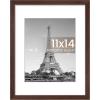imageupsimples 4x6 Picture Frame Display Pictures 35x5 with Mat or 4 x 6 Without Wall Hanging Photo Frames Brown 1 PackBrown